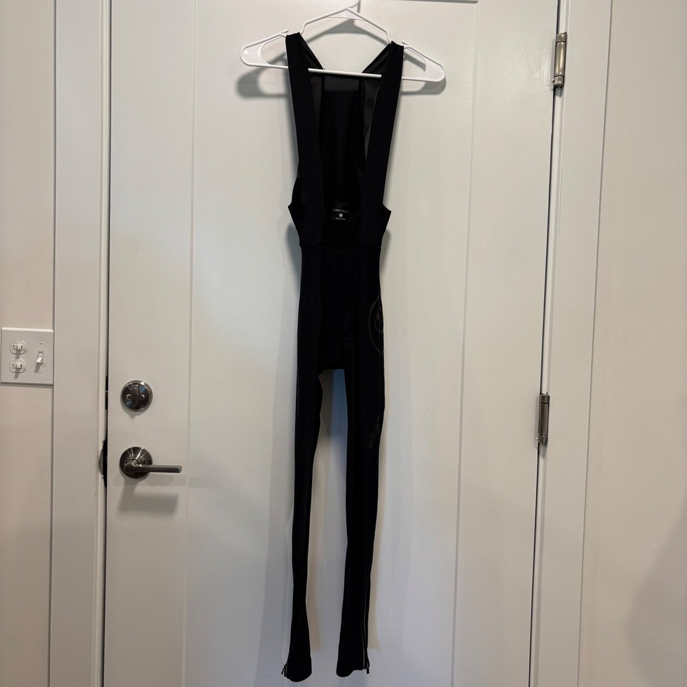 Castelli Mens Black Cycling Bib Tights Full Length Padded Mesh Straps Size L